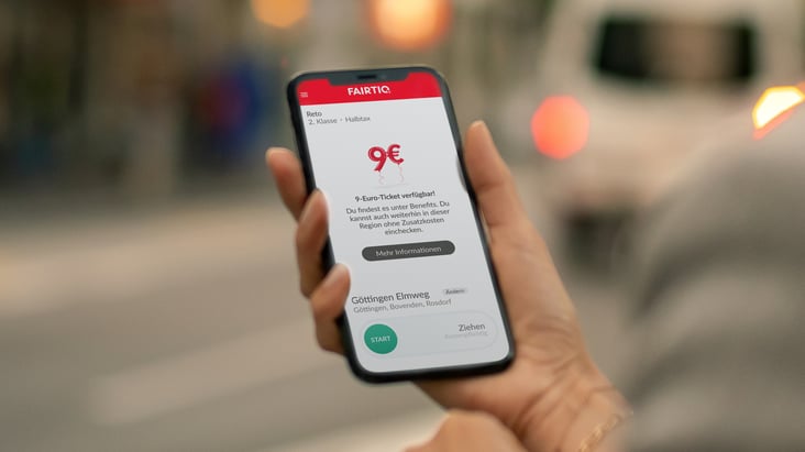 Automatisch bei Bedarf: FAIRTIQ integriert 9-Euro-Ticket in die App