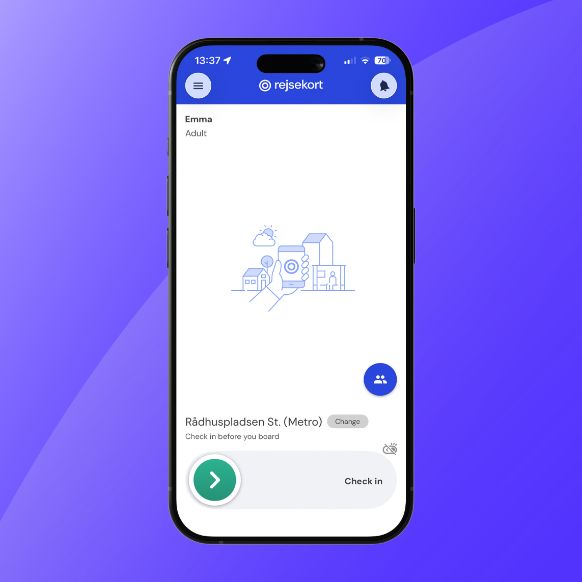 Graphic - Custom solution Rejsekort