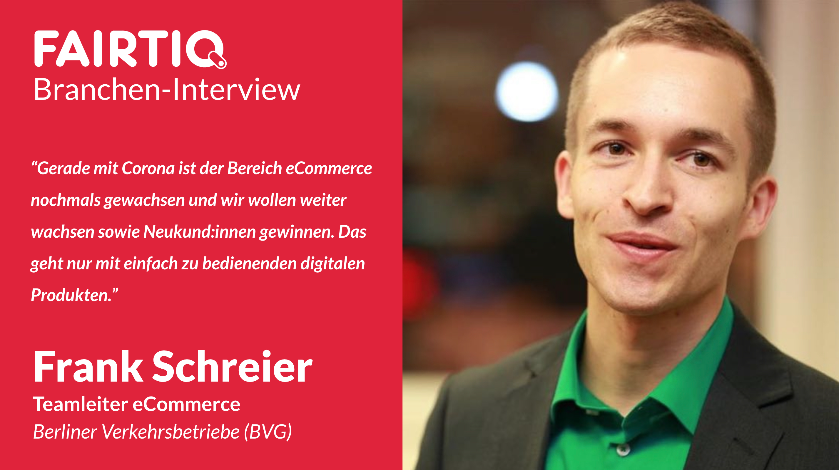 Interview mit Frank Schreier von der BVG | FAIRTIQ