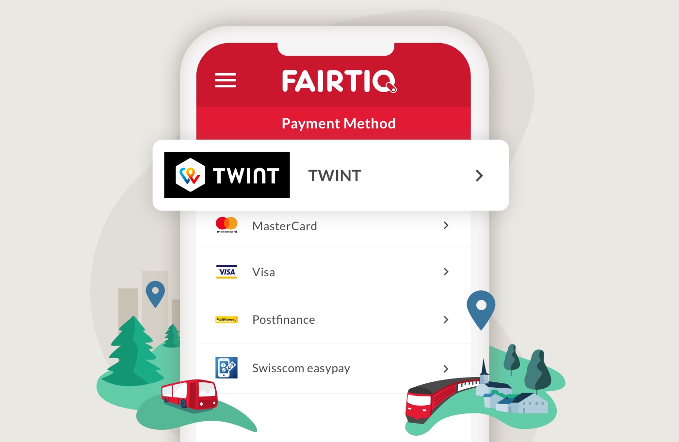 Unterwegs mit der Schweizer Bezahl-App TWINT | FAIRTIQ